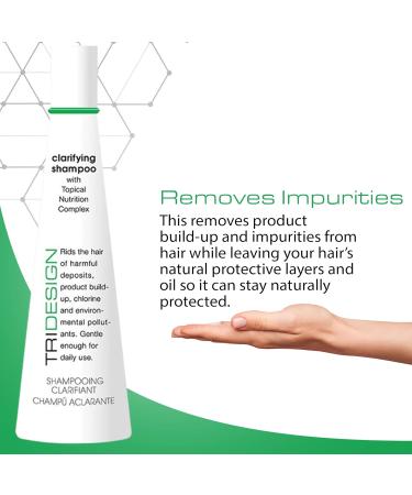 TRI Design Hair Care Clarifying Shampoo - Deep Cleansing Liquid Shampoo for Buildup & Impurities - Perfect Everyday Hair Care - 10.5 fl. oz - Buy Online on GoSupps.com