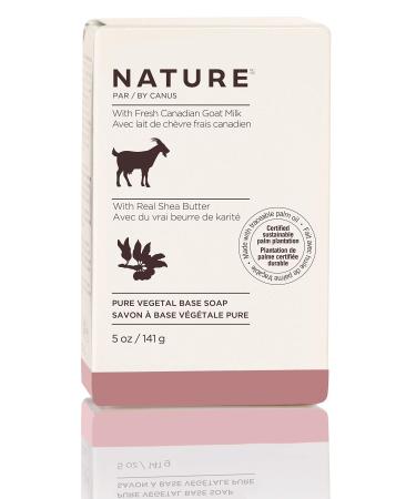 Nature by Canus Bar Soap, Shea Buttr, 5 Oz, With Fresh Canadian Goat Milk, Vitamin A, B3, Potassium, Zinc, and Selenium (89824) Shea Butter 5 Ounce (Pack of 1)
