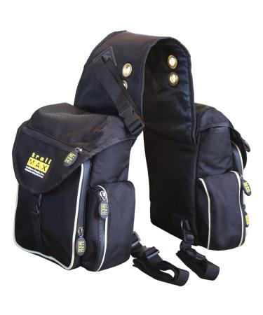 TrailMax 500 Series Insulated & Padded Back Saddle Bags for Trail Riding Padded & Insulated Saddle Bags for Horses Padded & Insulated Trail Bags for Horses Black/Sand