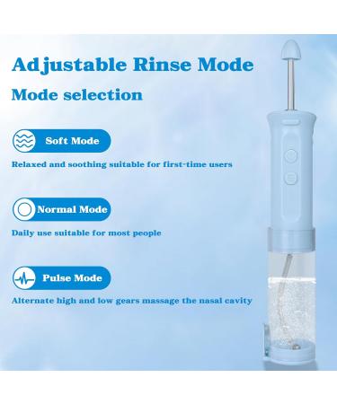 TopQuaFocus Nasal Irrigation System - Versatile Sinus Rinse & Neti Pot - 3 Nozzles 3 Modes for Adults & Kids - International Shipping Available - Buy Online on GoSupps.com