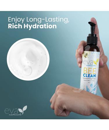 Eva Naturals Bee Clean Hydrating Foaming Cleanser - Gentle Daily Face Wash for Dry, Sensitive, and Acne Prone Skin - 6 Fl Oz - Buy Online on GoSupps.com