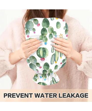 NAANLE 2L Hot Water Bottle with Watercolor Cactus Cover - Pain Relief & Heat Therapy for Menstrual Cramps | Large Warm-Up Bag - Buy Online on GoSupps.com