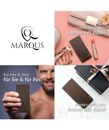 marQus Manicure Set for Women and Men - 4 Piece Pedicure Kit from Solingen, Perfect for Travel, Includes Nail Scissors, Tweezers, Clippers & Sapphire File - Brown - Buy Online on GoSupps.com