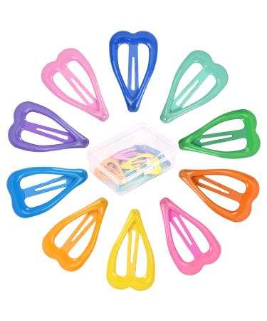 Volumoon hair clips girl 10 pcs 3cm/3.5cm small hair clips baby fine hair children hair clip color sweet hair clips metal hair jewelry for baby toddler children girl gift (heart)