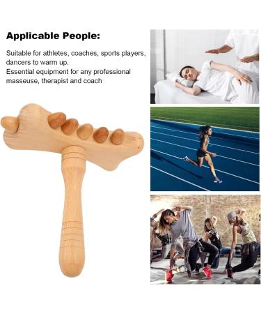 Wood Roller Massager - Manual Gua Sha Tool for Acupuncture Cellulite & Lymph Drainage Therapy - Effective Fascia & Neck/Back Massage Device - Buy Online on GoSupps.com