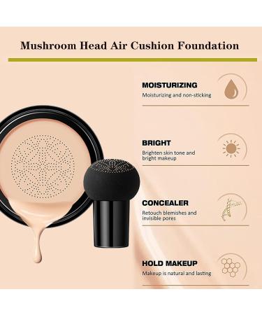 Mushroom Head Air Cushion BB Cream: Long-Lasting Concealer & Brightening CC Cream for Oil Control and Moisturizing - Buy Online on GoSupps.com