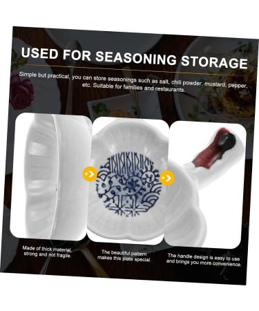 MAGICLULU 1pc Sauce Dish Vegetable Plate Ceramic Dipping Dish Pastry Plate Dipping Sauce Bowl Sauce Bowls Condiment Bowls Candy Plate Spice Dish Seasoning Dish Ceramics Household Spices 11X8X2CM Blue - Buy Online on GoSupps.com