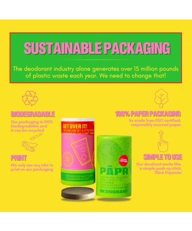PAPR - Nature Powered Clinically Proven All Natural Deodorant in Zero Waste Paper Packaging (Green Machine) - Buy Online on GoSupps.com