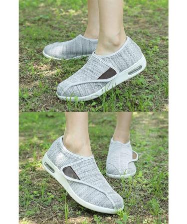 Shop Women s Orthopedic Sneakers - Adjustable Breathable Comfort Shoes for Diabetes Edema Plantar Fasciitis & Swollen Feet - Size 10 Gris - Buy Online on GoSupps.com