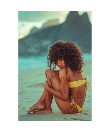 Aresvns Henna Tattoo Sticker Kit - 8 Sheets, Indian Waterproof Boho Temporary Tattoos for Women - Long-lasting Beach and Festival Body Art - Perfect Christmas Gift - Buy Online on GoSupps.com