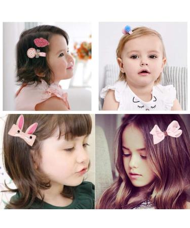Snowbud 18-Part Hair Clip Set for Little Girls - Cute Hair Accessories Ropes & Clips for Toddlers & Children | Perfect Birthday Gift! - Buy Online on GoSupps.com