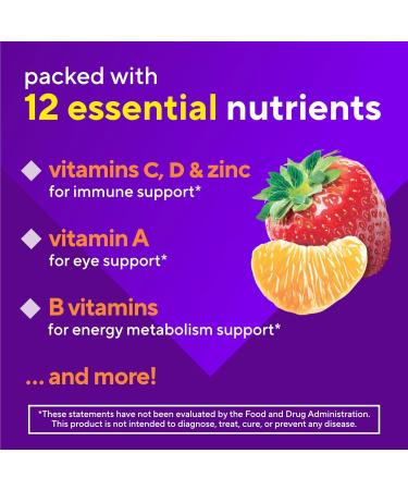 Vitafusion Multi+ Immune Support Adult Gummy Vitamins - Vitamin C, Zinc, & Multivitamins - 90 Count - Buy Online on GoSupps.com