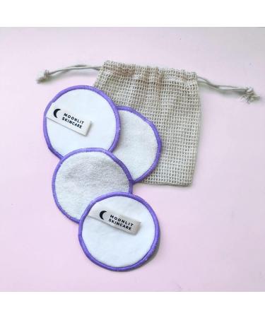 Buy Reusable Bamboo Cotton Rounds - Eco-Friendly 10 Washable Rounds in Mesh Bag - Sustainable Beauty Essentials - Buy Online on GoSupps.com