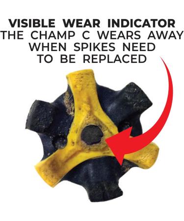 Champ Golf Helix Spikes (Disc Pack) - Silver/Black | Premium Golf Shoe Replacement Spikes - Buy Online on GoSupps.com