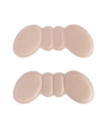 4 Pairs of Heel Pads Butterfly-Shaped Heel Anti-Friction Stickers Invisible Sponge to Prevent Heel wear and Heel Falling Off (2 Pairs of Black + 2 Pairs of Apricot)
