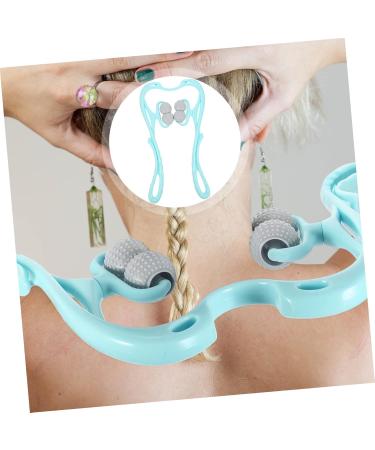 Gleavi 2-Piece Neck Massage Roller - Handheld 6-Wheel Pressure Point Therapy Device for Cervical Relief | Sky Blue - Buy Online on GoSupps.com