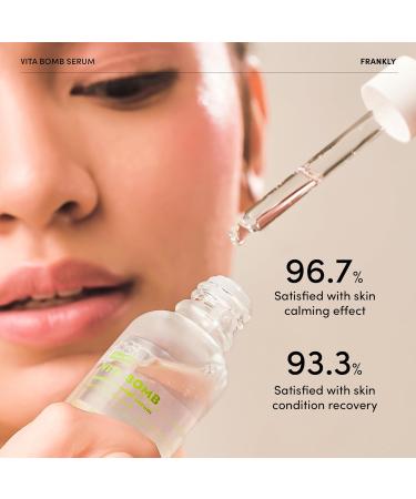 Frankly Vita Bomb Serum - Calming & Revitalizing Vitamins B3 B5 C E | Vegan Hypoallergenic Skincare - Soothes Moisturizes & Evens Skin Tone 1.01 fl. Oz - Buy Online on GoSupps.com