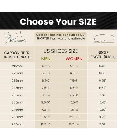 Carbon Fiber Shoe Insert for Turf Toe | Rigid Support - 245mm | International Shipping Available - Buy Online on GoSupps.com