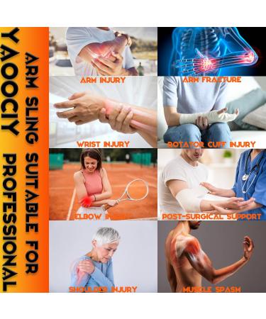 Yaoociy Arm Sling for Women Men Shoulder Sling Immobilizer Arm Sling for Elbow Injury Shoulder Injury Left Right Arm Sling for Wrist Injury Torn Rotator Cuff Arm Broken Dislocated Fracture Strain Both Men and Women (S-M) - Buy Online on GoSupps.com