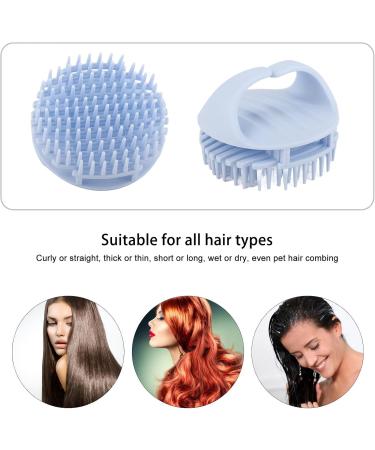 Shop Light Blue Scalp Massager & Shampoo Brush - Soft Silicone Grooming Comb for All Hair Types | International Shipping Available - Buy Online on GoSupps.com