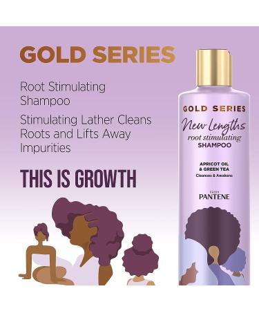 Pantene Gold Series Root Stimulating Shampoo - Apricot Oil & Green Tea - 8.5 Fl Oz - Sulfate & Paraben-Free - For Natural Textured, Curly, and Coily Hair - Buy Online on GoSupps.com