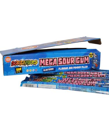 Zed Candy Screamers - Frutti Flavour Powder Filled Mega Sour Gum - Fun Xmas Treats & Stocking Stuffer for Bubblegum Fans (Blue Jazz Half Pack (14pc)) Blue Jazz Half Pack (14pc) - Buy Online on GoSupps.com