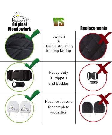 XL Premium Hammock Dog Car Seat Cover - Non-Slip, Water Repellent, Pet Car Seat Protector with Seat Belt and Headrest Covers - X-Large Black - Buy Online on GoSupps.com