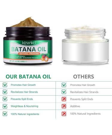 Batana Oil for Hair Growth Organic Hair Growth Oil Hair Mask for Dry Damaged Hair and Moisturizes Skin Raw Batana Cream Oil - Buy Online on GoSupps.com