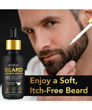 Kit de croissance de barbe s rum de croissance de barbe avec rouleau huile de croissance de barbe - croissance rapide et paisseur pour les hommes - Buy Online on GoSupps.com