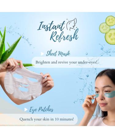 6pcs Moisturizing Face Mask Set Gel Masks Hyaluronic Acid Serum Eye Cream 6pcs - Buy Online on GoSupps.com