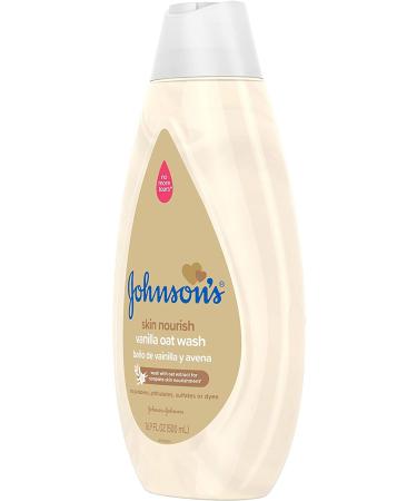Johnson's Baby Skin Nourish Vanilla Oat Wash 16.9 fl oz - Gentle Cleansing for Soft Skin - Buy Online on GoSupps.com