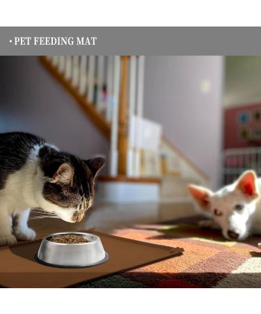 Reopet Waterproof Silicone Feed Mats for Pets - Elevated Edges Dog & Cat Space Mats 87x57 cm (1 Pack) - Perfect for Mess-Free Mealtime - Buy Online on GoSupps.com