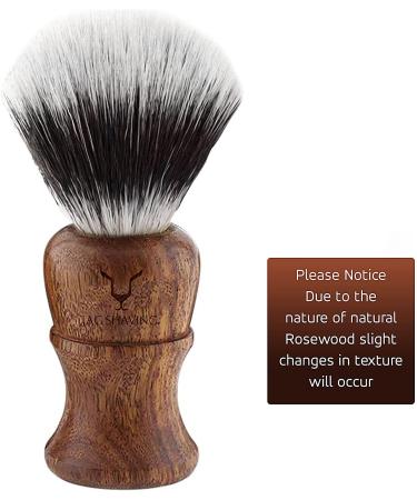 JAG Shaving Razor Set - Sustainable 3-Part Wood Shaving Set with Synthetic Silver Tip Brush Stand & Leather Bag - Eco-Friendly Grooming Solution - Buy Online on GoSupps.com