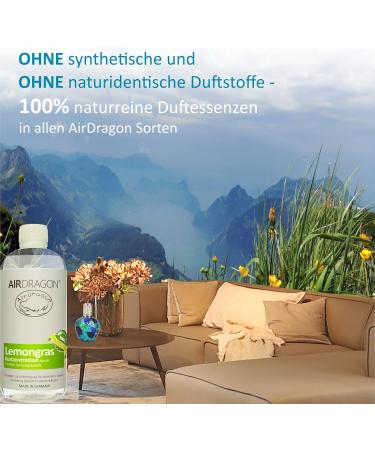 Airdragon Natural Fragrance Set - Neutral & Lemongrass (2 x 1L) - 100% Essential Oils for Catalytic Lamps - Made in Germany - International Shipping Available - Buy Online on GoSupps.com
