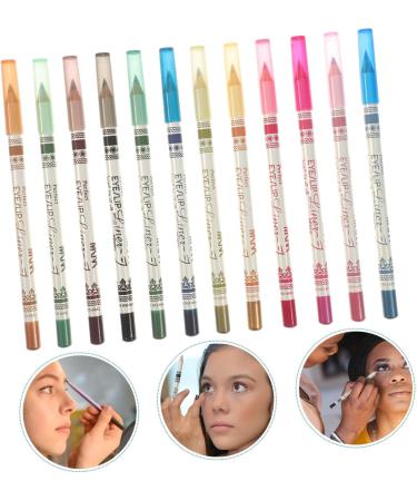 FOMIYES 12 Pcs Colored Eyeliners Waterproof Eyeliner Black Suit Eye Shadow Pen Lip Liner Makeup Make up Miss 1 count (Pack of 1) As Shown - Buy Online on GoSupps.com