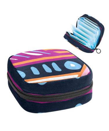 GIAPB Period Bag Sanitary Napkin Storage Bag Period Pouch Travel Makeup Bag Festive Art Boards Color2891