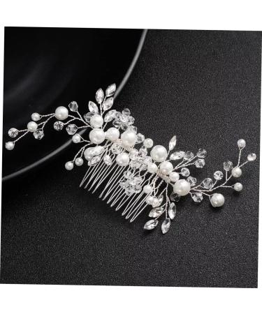 FRCOLOR Accessories bridal headpiece pearl hair accessories white hair accessories bridal comb wedding hair accessories bridal hair accessories wedding hair comb bride crystal Hair Comb - Buy Online on GoSupps.com