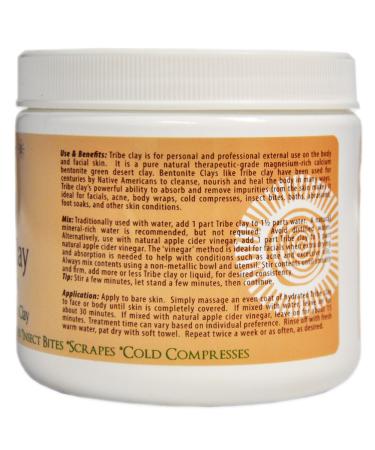 Indian Healing Clay | 100% Natural Desert Sourced Calcium Bentonite | Deep Pore Facial Cleanser Detoxify | Purify Skin | By TRIBE 16oz - Buy Online on GoSupps.com