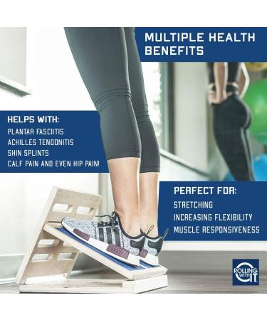 Professional Adjustable Wooden Incline Slant Board for Calf Stretches - Enhance Flexibility and Mobility, Relieve Pain - Anti-Slip Design - Ideal for Achilles, Plantar Fascia, and Tight Calves - Standing Desk Accessory - Buy Online on GoSupps.com