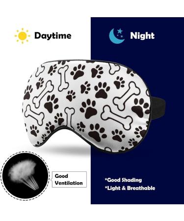 Dog Paw and Bow Sleep Mask Eye Cover | Adjustable Strap, Blocks Light, Ideal for Sleeping, Travel - Men and Women - Buy Online on GoSupps.com