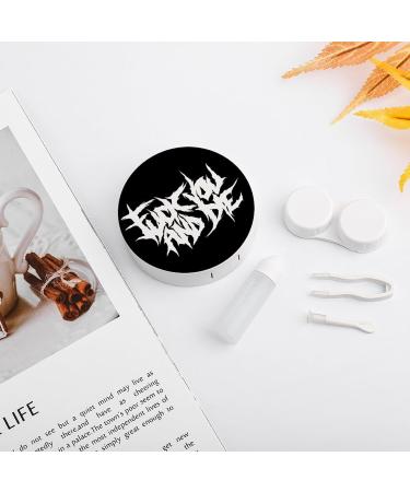 Portable Contact Lens Case with Mirror - Stylish 'Fuck You and Die' Travel Box - Buy Online on GoSupps.com