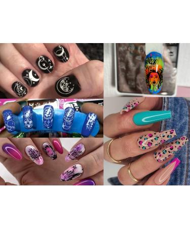 Buy Stamping Gel Nail Stamper Kit - 7 Colors Polish Silicone Stamper 4 Design Plates & Top Coat for Stunning Nail Art - International Shipping Available - Buy Online on GoSupps.com