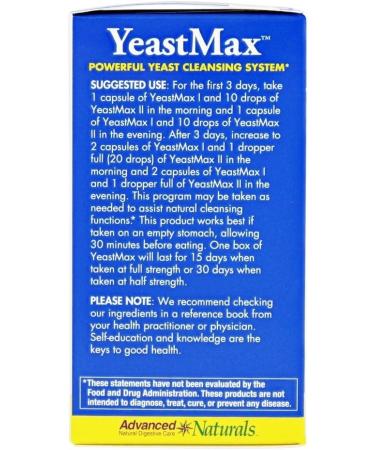 Advanced Naturals Yeastmax 2-Part Kit - Natural Solution for Yeast Imbalance - Buy Online on GoSupps.com
