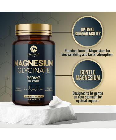 Nature's Magnesium Glycinate 250mg - 100% Chelated | Bone  Muscle & Heart Health Support | Vegan  Gluten Free  Non-GMO - 120 Tablets - Buy Online on GoSupps.com