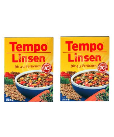 Pack of 2 Tempo lentils (2 x 225 g) for 4 - 5 portions quick and easy to prepare