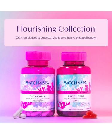 Watch & Sea Hair Flourishing Extra-Strength Capsules - Nourishing Hair Supplement with Biotin Herbs Minerals and Vitamins for Hair Growth and Thickness for All Hair Types - 60 Capsules - Buy Online on GoSupps.com