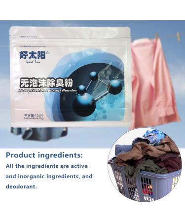 Foam Free Deodorant Powder Cleanser Household Cleaning Foamless Remover Powder for Daily Deodorization 2.2LB - Buy Online on GoSupps.com