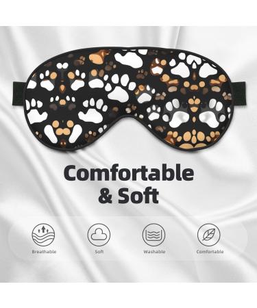 Dog Paw Print Print Unisex Sleeping Eye Mask Soft Comfortable Light-Blocking Eye Mask - Buy Online on GoSupps.com