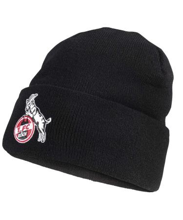 1.FC K ln Beanie Hat Black with Logo Embroidery Adults
