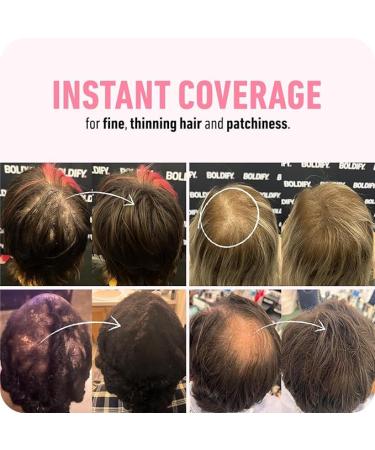 BOLDIFY Hair Fibers (2 x 56g) Fill In Fine and Thinning Hair for an Instantly Thicker & Fuller Look - Best Value & Superior Formula -14 Shades for Women & Men - BLACK - Buy Online on GoSupps.com